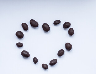 beans on white background