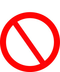 Forbidden vector icon on white background