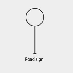 Road sign vector icon illustration sign