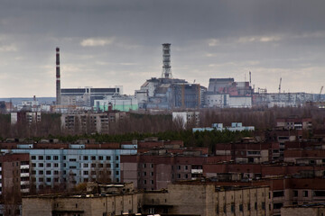 Prypeć opuszczone miasto w pobliżu elektrowni w czarnobylu - obrazy, fototapety, plakaty