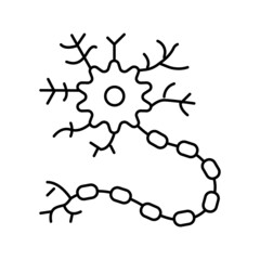 neuron human line icon vector illustration