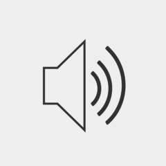 Sound volume vector icon illustration sign