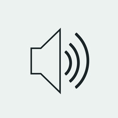Sound volume vector icon illustration sign