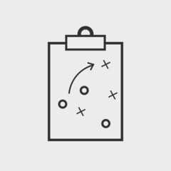 Strategy clipboard vector icon illustration sign