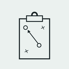 Strategy clipboard vector icon illustration sign
