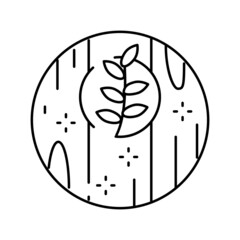 ecology clean wooden floor line icon vector illustration