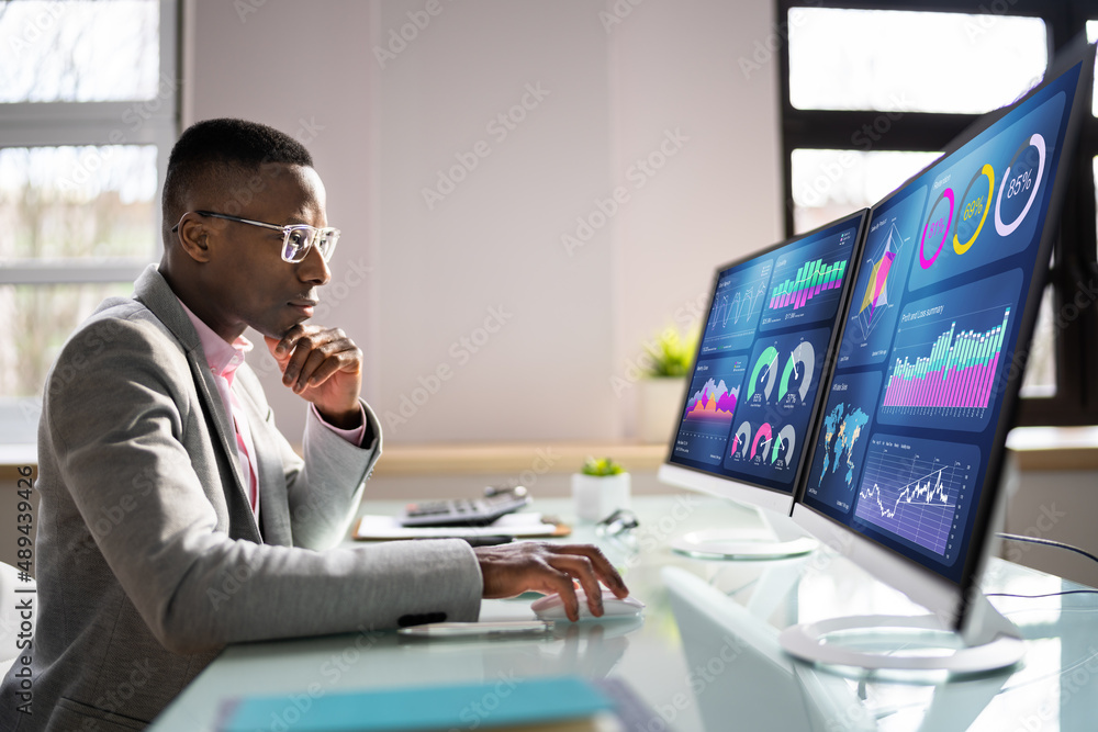 Aufkleber financial business analytics data dashboard