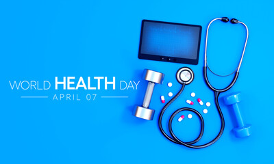 World Health day is observed every year on April 7, to raise awareness about the overall health and well-being of people across the globe. 3D Rendering