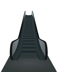 Shopping mall moving stairs. vector