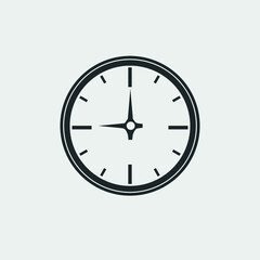 Clock vector icon illustration sign