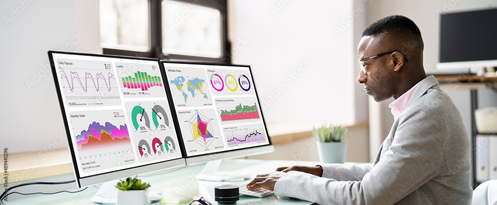 Poster business data analytics dashboard