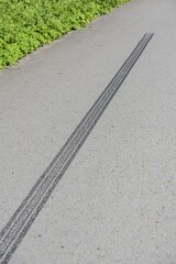 Fototapeta premium breakdown of cars, accidents, danger, traffic situation, misfortune, winter and summer tire samples, tire race
