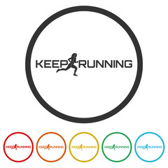 Keep Running ring icon, color set