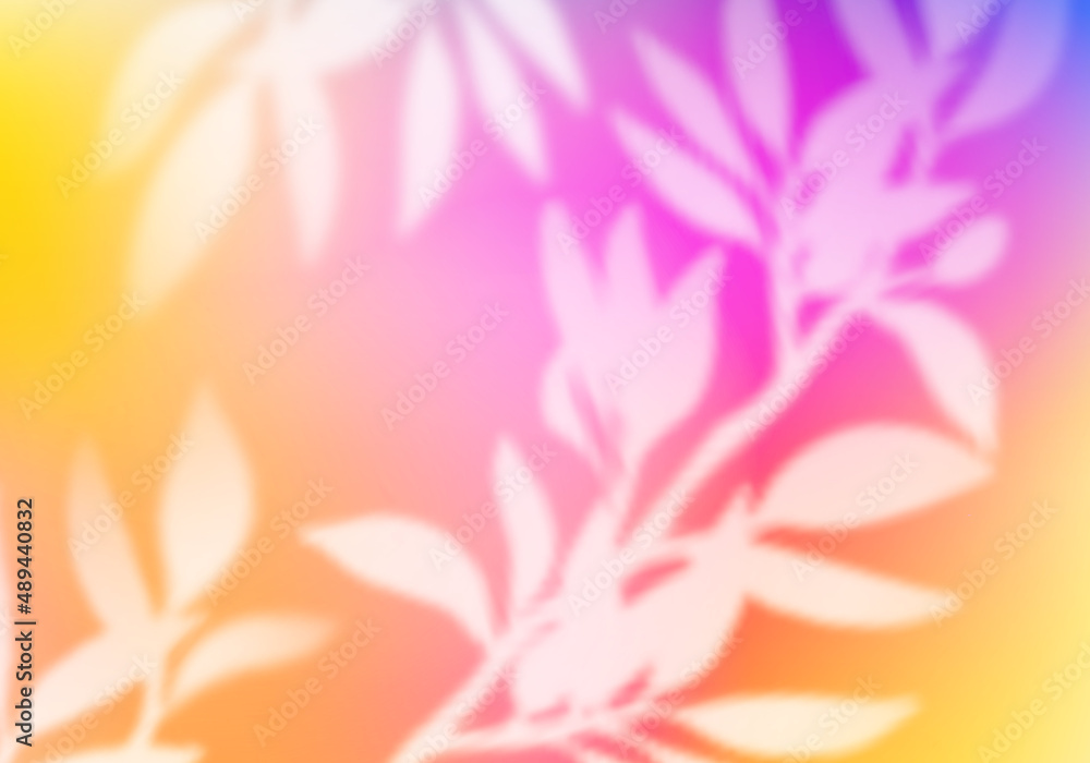 Poster vector background with gradient and silhouettes of branch with leaves. decorative illustration for c