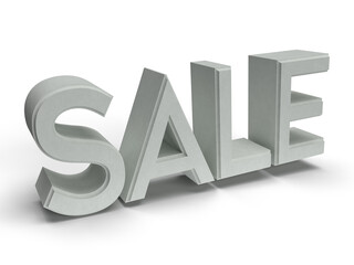Isolated 3D Illustration of Word Sale.