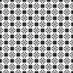 Black and white seamless pattern texture. Greyscale ornamental graphic design. Mosaic ornaments. Pattern template. Vector illustration. EPS10.