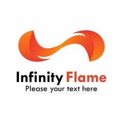 Infinity flame logo template illustration
