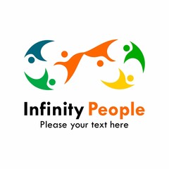 Infinity people logo template illustration