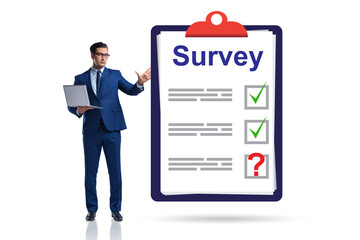 Survey questionnaire with tick boxes