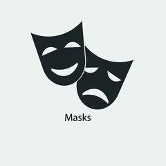 Masks vector icon illustration sign