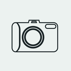 Photo camera vector icon illustration sign