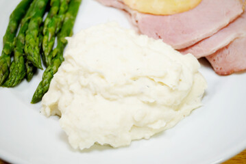 Creamy Mashed Potatoes Served as a Side Dish	