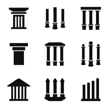 pillar Ball icons symbol vector elements for infographic web