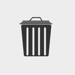 Bin vector icon illustration sign
