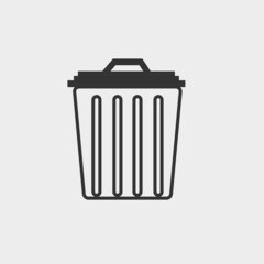 Bin vector icon illustration sign