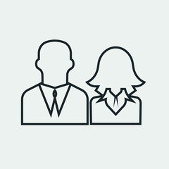 Business team vector icon illustration sign