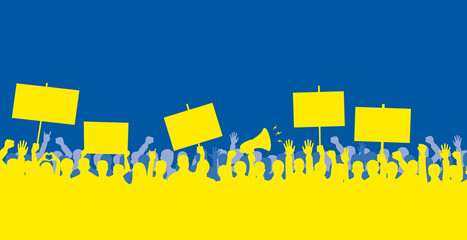 Ukraine demonstration für frieden, hoffnung, liebe - obrazy, fototapety, plakaty