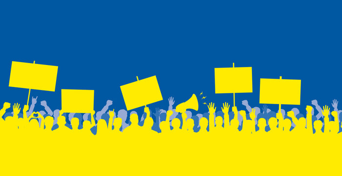 Ukraine demonstration für frieden, hoffnung, liebe