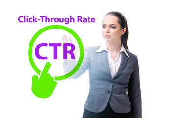 CTR click through rate concept with business people