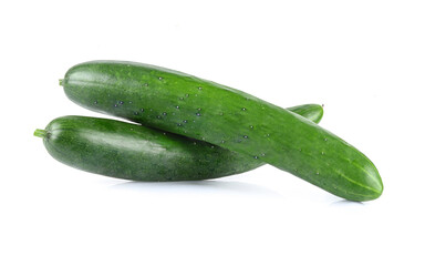 Fresh cucumber isolated on white background
