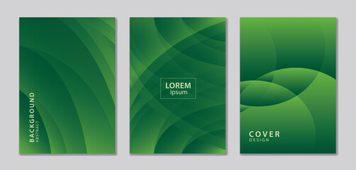 Abstract vector covers design template. Green cover template. gradient background. Wave Background for decoration presentation, brochure, flyer, catalog, poster, book, magazine, banner, web page