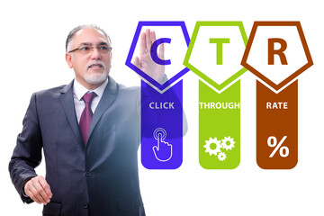 CTR click through rate concept with business people