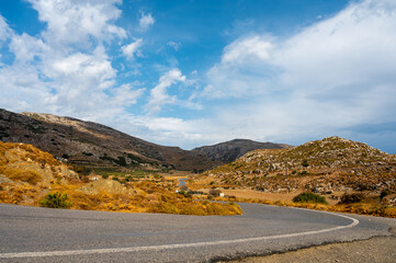 Bergstaße auf Kreta