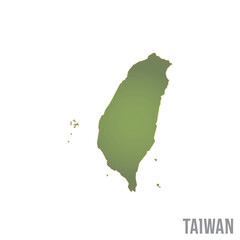 Taiwan map. Republic of China national borders. Taiwanese nation.