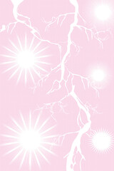 輝く光のエフェクト　マゼンダ　漫画のドット背景素材　ハーフトーンスクリーン　稲妻ベタフラッシュ　ウニフラッシュ　cartoon backdrop