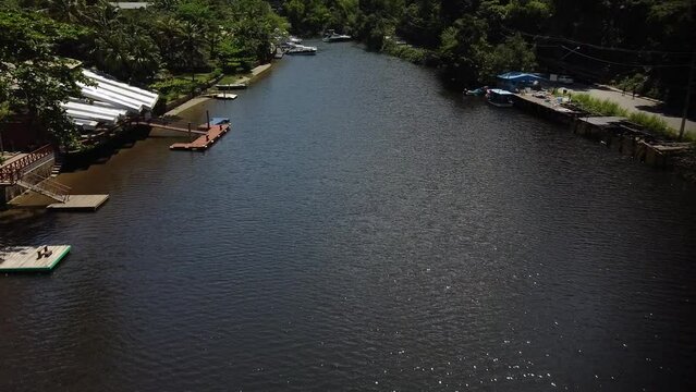 Praia da Barra do Una North coast of S&atilde;o Paulo aerial drone footage