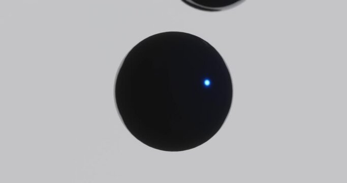 3d render with dark blue orbs iridescent