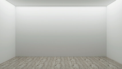 empty white room with wall and marble floor