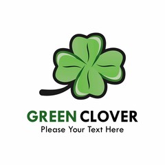 Green clover logo template illustration