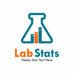 Lab stats logo template illustration