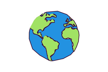 globe with earth