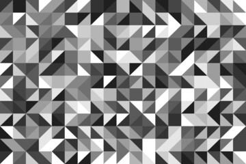 Abstract modern pattern of geometric shapes grey dark light mosaic backdrop. Triangular vector background.