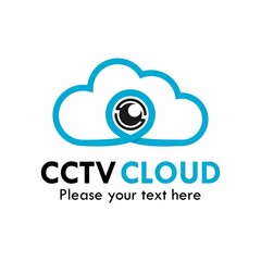 cctv cloud logo template illustration