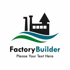 Factory building logo template illustration