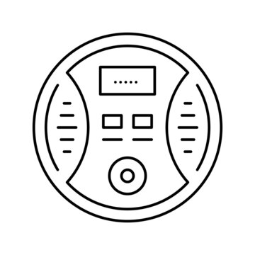 Carbon Monoxide Detector Line Icon Vector Illustration