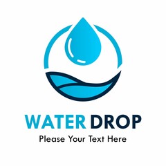Water drop logo template illustration